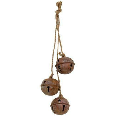 Rusty Jingle Bells Trio with Star Cutouts - The Fox Decor